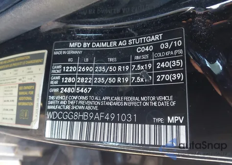 2010 Mercedes-Benz Glk 350 4Matic из США, поврежденный, VIN WDCGG8HB9AF491031